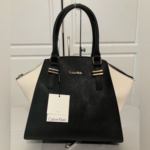 Black and White Calvin Klein Purse Bag